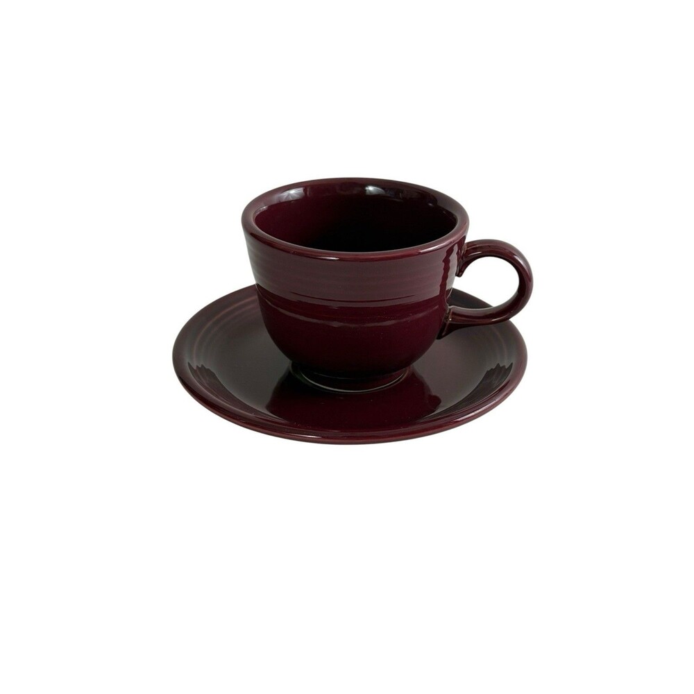 Homer Laughlin Fiestaware Retired Cinnabar Tea Cup and Saucer